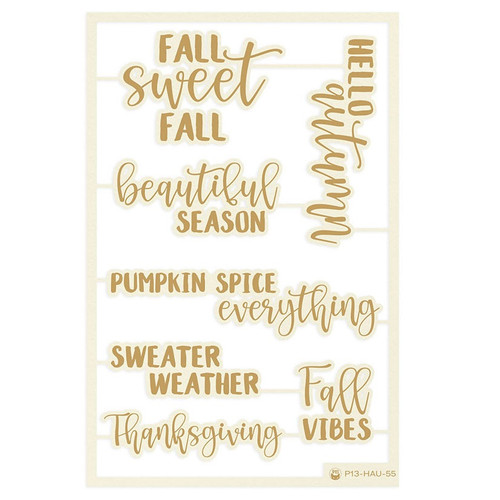 3 Pack Hello Autumn Light Chipboard Embellishments 4"X6" 7/PkgP13HAU55