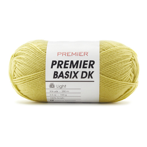 3 Pack Premier Yarns Basix DK Yarn-Lime 1142-61 - 840166819784