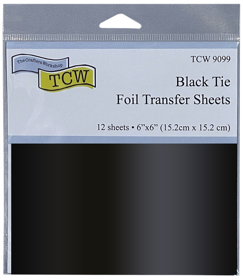 2 Pack Crafter's Workshop Foil Transfer Sheets 6"X6" 12/Pkg-Black Tie TCWFTS-9099 - 842254090990