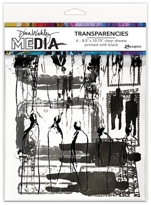 2 Pack - Dina Wakley Media Transparencies 8.5"X10.75" 6/Pkg-Frames & Figures Set 2 - MDA82057 - 789541082057