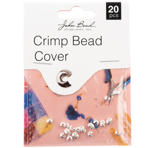 3 Pack John Bead Bead Crimp Cover 3mm 20/Pkg-Silver 1401196 - 665772232136