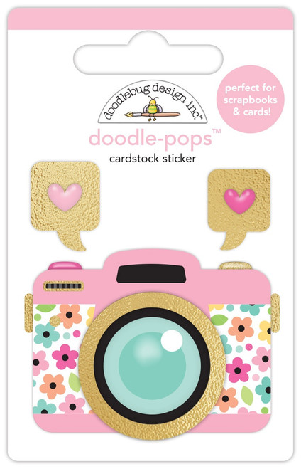6 Pack Doodlebug Doodle-Pops 3D Stickers-Pretty Picture, Hello Again DB8165 - 842715081659
