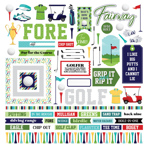 4 Pack MVP Golf Stickers 12"X12"-Elements PGLF3823 - 709388338230