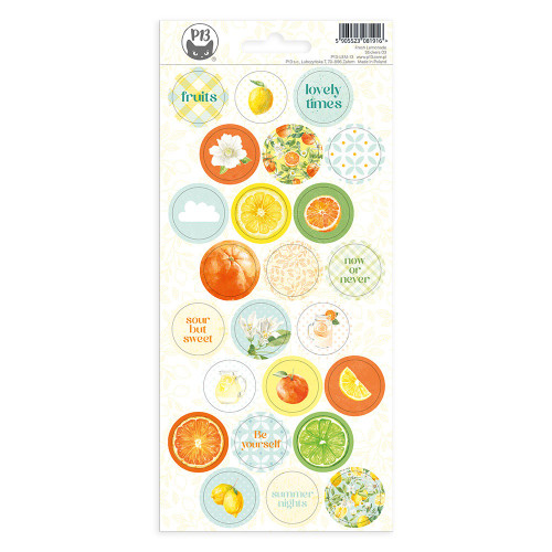 4 Pack - Fresh Lemonade Cardstock Stickers-#03 - P13LEM13 - 5905523081916