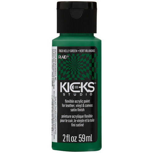 3 Pack Plaid Kicks Studio Shoe Acrylic Paint 2oz-Kelly Green KICKSSTU-70631 - 028995706318