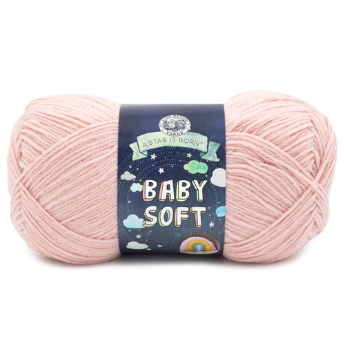 6 Pack Lion Brand Baby Soft Yarn-Dusty Pink 920-108 - 023032127194