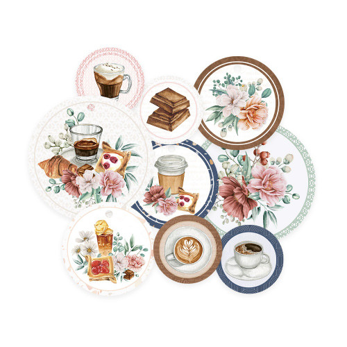 4 Pack - Coffee Break Double-Sided Cardstock Tags 9/Pkg-#01 - P13COF21