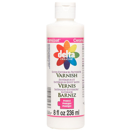 2 Pack - Delta Ceramcoat Protect Exterior/Interior Satin Varnish-8oz - 70038 - 017158700393