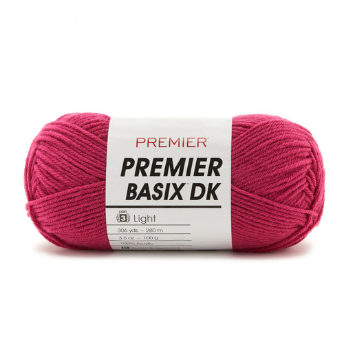 3 Pack - Premier Yarns Basix DK Yarn-Raspberry - 1142-56 - 840166819739 3 Pack - Premier Yarns Basix DK Yarn-Raspberry - 1142-56 - 840166819739