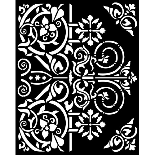 3 Pack Stamperia Stencil 7.87"X9.84"-Magic Forest Door Ornaments KSTD130 - 5993110026594