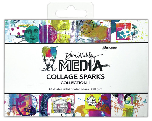 3 Pack - Dina Wakley Media Collage Sparks 6"X4" 20/Pkg-Collection 1 - MDA82224 - 789541082224