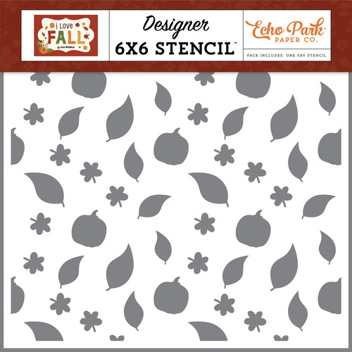 3 Pack Echo Park Stencil 6"X6"-Crisp Autumn Air, I Love Fall FA225033 - 691835255514