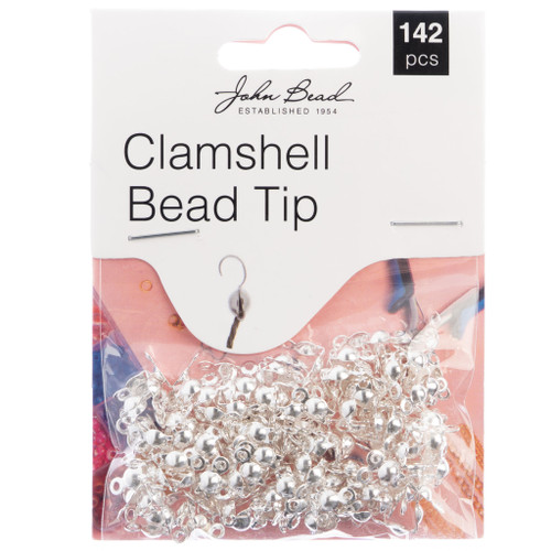 3 Pack - John Bead Clamshell Bead Tip 142/Pkg-Silver - 1401071 - 665772203792
