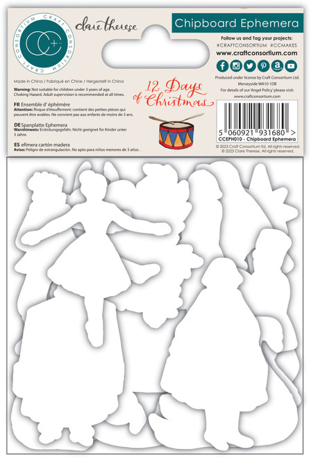 3 Pack Craft Consortium Chipboard Ephemera 33/Pkg-12 Days of Christmas CCEPH010