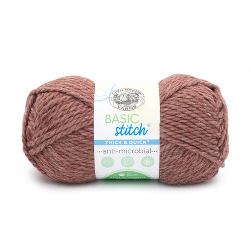 3 Pack Lion Brand Basic Stitch Antimicrobial Thick & Quick Yarn-Clay 209-133 - 023032121475