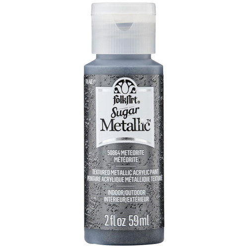 3 Pack FolkArt Sugar Metallic Acrylic Paint 2oz-Meteorite SMFA-50864 - 028995508646