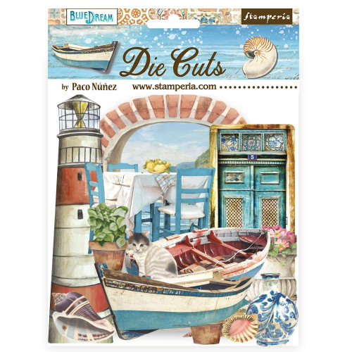 3 Pack Stamperia Die-Cuts-Blue Dream DFLDC71 - 5993110025900