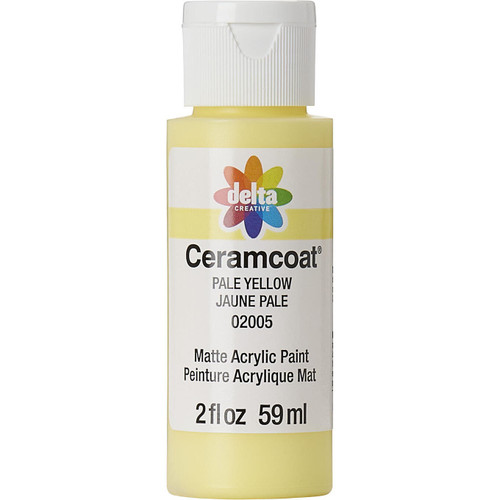 6 Pack Delta Ceramcoat Acrylic Paint 2oz-Pale Yellow/Semi-Opaque 2000-2005 - 017158200527