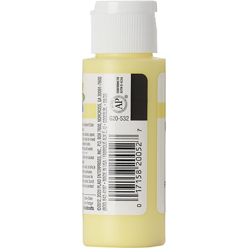 6 Pack Delta Ceramcoat Acrylic Paint 2oz-Pale Yellow/Semi-Opaque 2000-2005