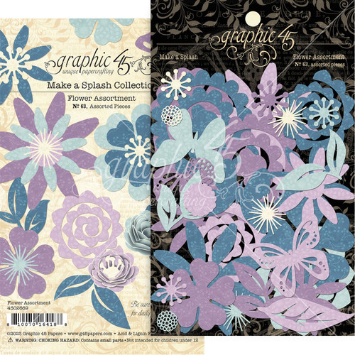 2 Pack Graphic 45 Flower Assortment-Make A Splash G4502669 - 810070164188