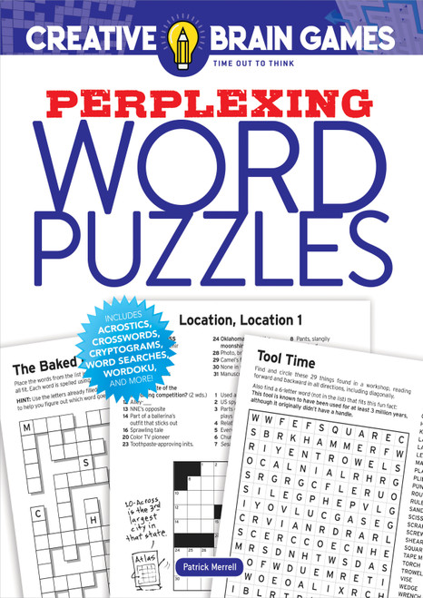 2 Pack Dover Publications-Brain Games: Perplexing Word Puzzles DOV-50580 - 9780486850580