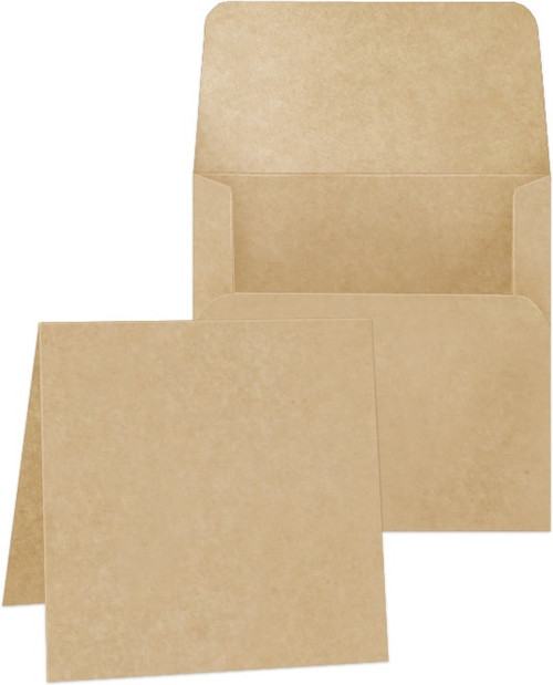 3 Pack Graphic 45 Staples Square Card 5.25"X5.25" With Envelope-Kraft G4502656 - 810070164058