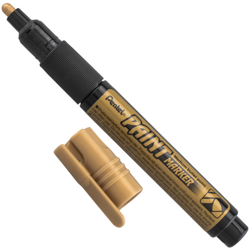 3 Pack Pentel Paint Marker Medium Bullet Point Tip-Gold MMP20BP-X