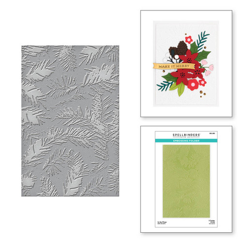 2 Pack Spellbinders Embossing Folder From Make It Merry Collection-In The Pines SES050