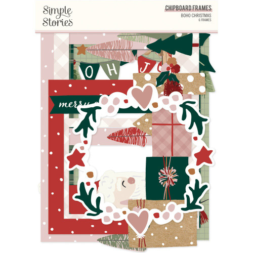 3 Pack Boho Christmas Chipboard FramesBC20622 - 810112384772