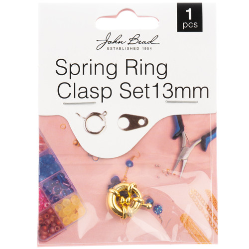 3 Pack John Bead Spring Ring Set 13mm-Gold 1401163 - 665772231801