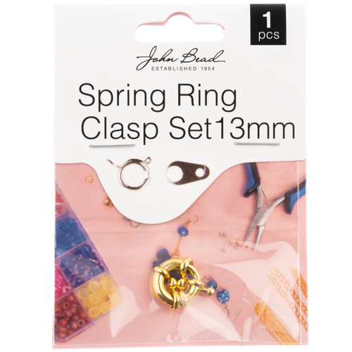 3 Pack - John Bead Spring Ring Set 13mm-Gold - 1401163 - 665772231801