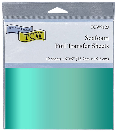 2 Pack Crafter's Workshop Foil Transfer Sheets 6"X6" 12/Pkg-Seafoam TCWFTS-9123 - 842254091232