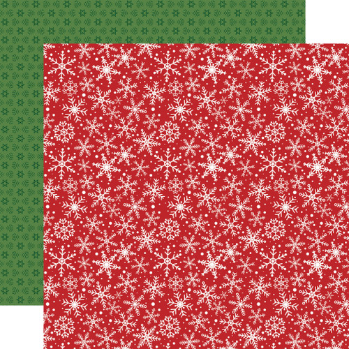 25 Pack Have A Holly Jolly Christmas Double-Sided Cardstock 12"X12"-Jolly Snowflakes HJC12-1002 - 691835226118