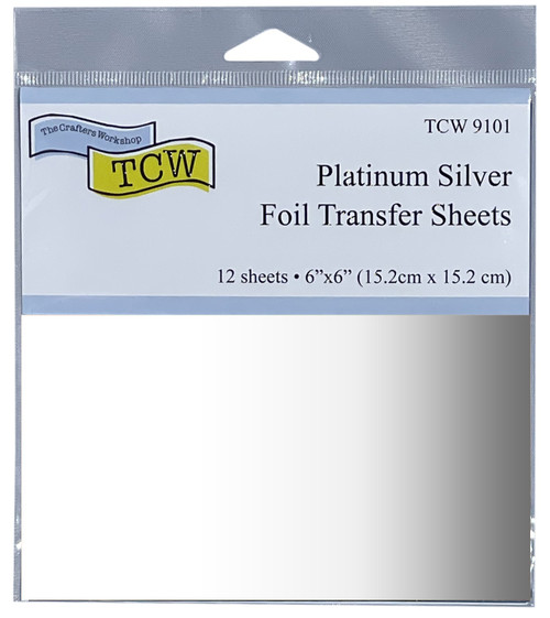 2 Pack Crafter's Workshop Foil Transfer Sheets 6"X6" 12/Pkg-Platinum Silver TCWFTS-9101 - 842254091010