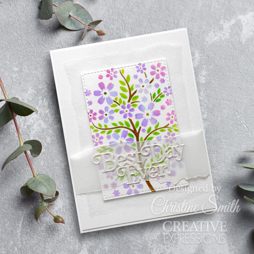 4 Pack Creative Expressions Mini Layering Stencil 4"X3" 3/Pkg-Blossom Tree EMLSBLOS