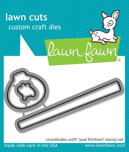 3 Pack Lawn Cuts Custom Craft Die-Year Thirteen LF3085 - 789554578646