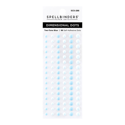 3 Pack Spellbinders Dimensional Enamel Dots-Two Tone Blue SCS286 - 811305039769