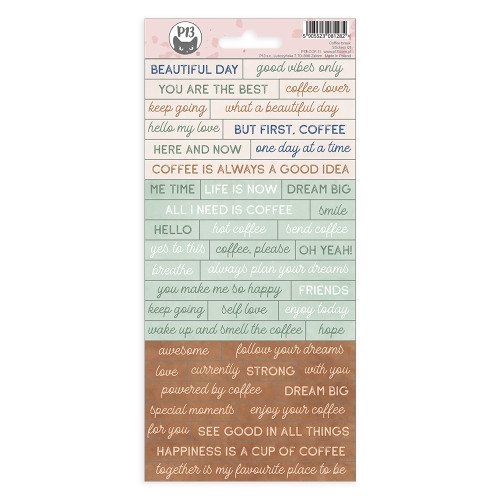 4 Pack Coffee Break Cardstock Stickers-#01 P13COF11 - 5905523081282