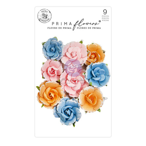 3 Pack Prima Marketing Mulberry Paper Flowers-Abstract Bliss/Spring Abstract P663216 - 655350663216