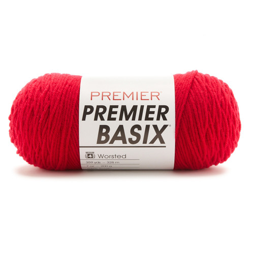 3 Pack Premier Basix Yarn-Cherry Red 1115-72 - 840166824733