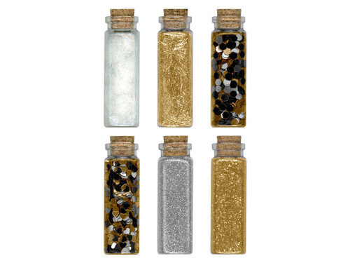 6 Pack - Craft Medley Glitter Confetti Vials 50g 6/Pkg-Metallique - GC407-B