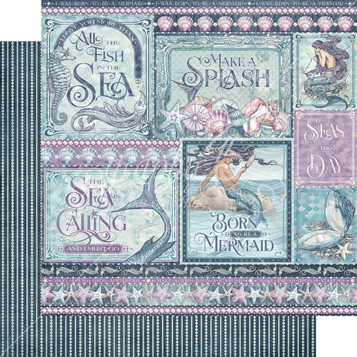 15 Pack Make A Splash Double-Sided Cardstock 12"X12"-Seas The Day MAS450-2665 - 810070164140