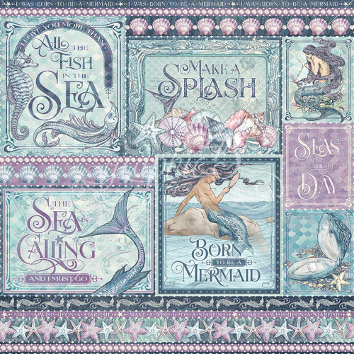 15 Pack Make A Splash Double-Sided Cardstock 12"X12"-Seas The Day MAS450-2665