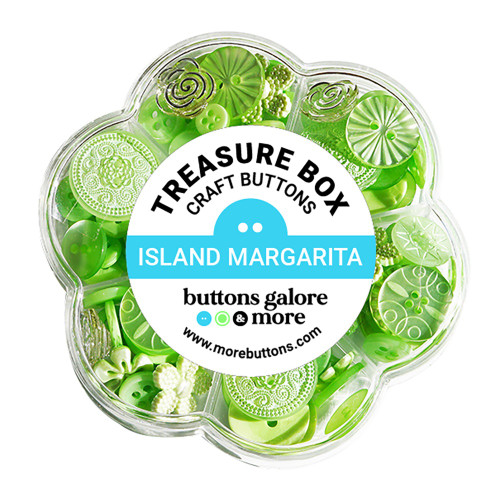 2 Pack - Buttons Galore Treasure Box-Island Margarita - TBX-104 - 840934072007