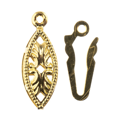 3 Pack - John Bead Fish Hook Clasp Set 6x20mm 9/Pkg-Gold - 1401171