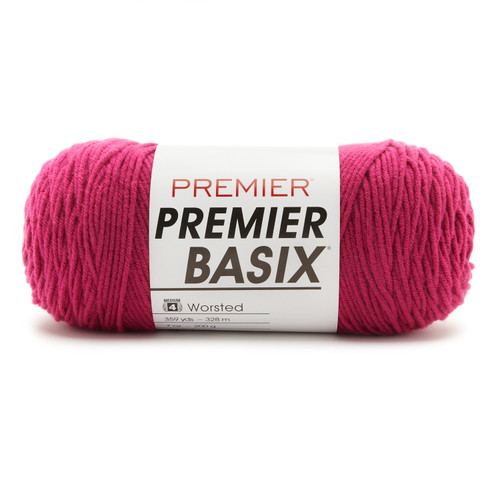 3 Pack - Premier Basix Yarn-Raspberry - 1115-78 - 840166824795
