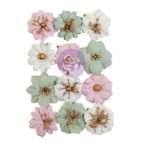 3 Pack Prima Marketing Paper Flowers 12/Pkg-Enveloped/ Avec Amour AA664459