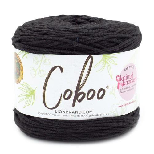 3 Pack Lion Brand Coboo Yarn-Coal 835-152R - 023032122441