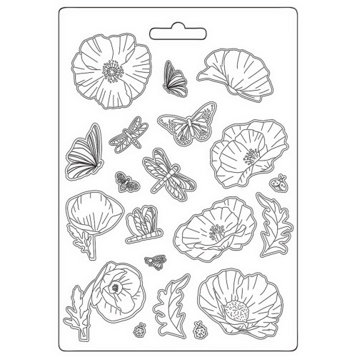 3 Pack - Stamperia Soft Maxi Mould A5-Sunflower Art Flowers - 3PTA5649 - 5993110028376