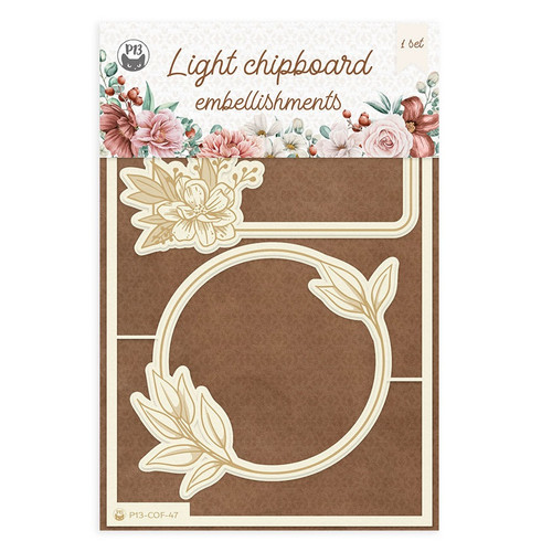 3 Pack - P13 Die-Cut Chipboard Embellishments 4"X6"-#04 - P13COF47 - 5905523081497